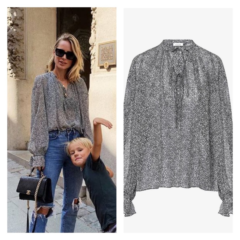 Anine Bing Abigail Top - Black & White size small